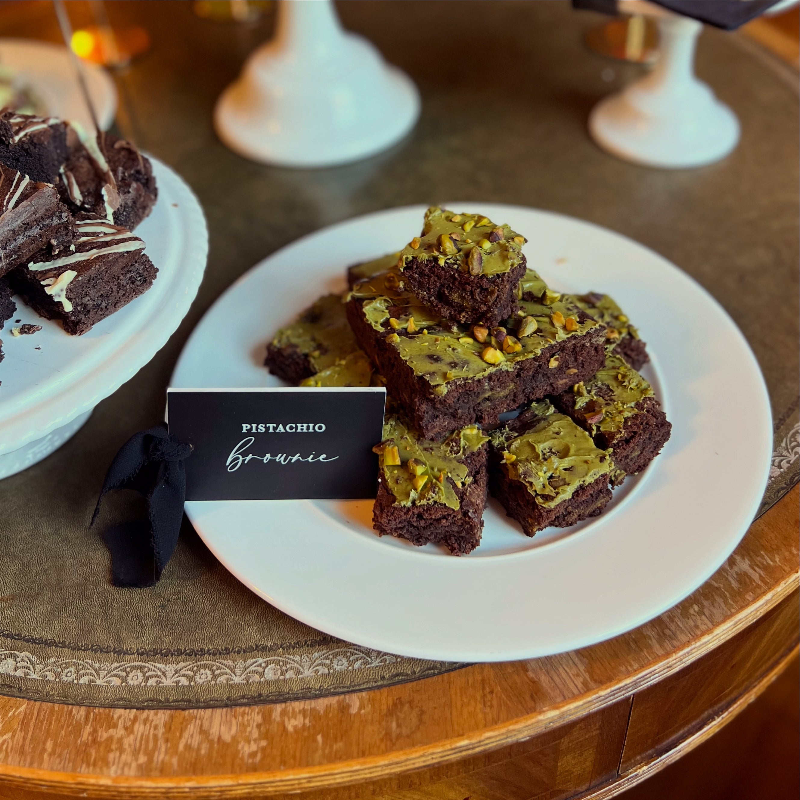 GF Pistachio brownie